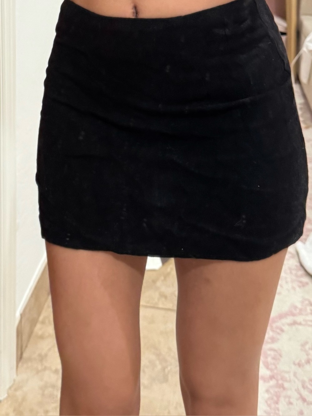 Princess Polly Black Mini Skirt - Slim Straight Cut